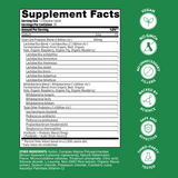 Official supplement facts for My Little Bugs, highlighting 5 billion CFU and a sugar-free formula for probiotic kids.