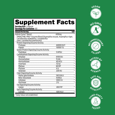 Daily Digestive Enzymes Capsules - 60 Count Probulin